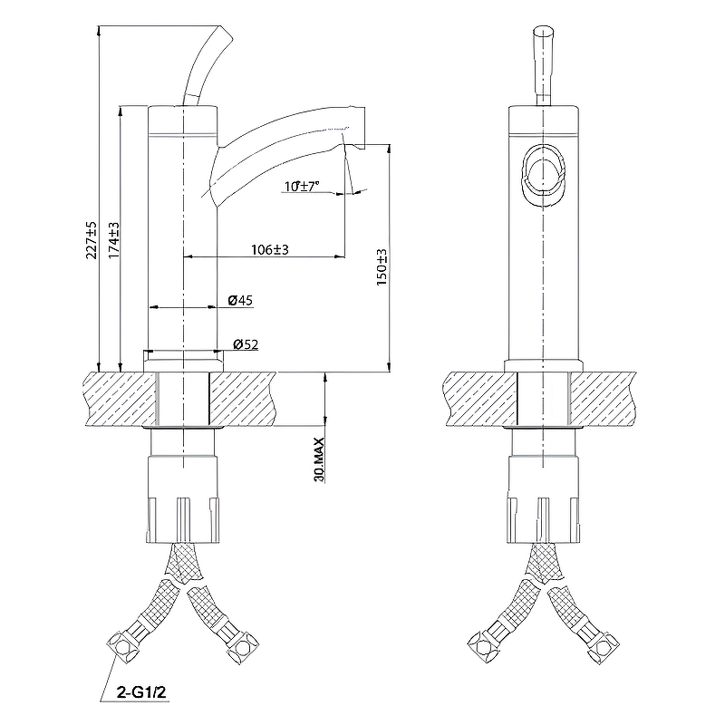 Смеситель Lemark Element  для раковины LM5106S