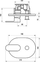 Смеситель Ravak Chrome CR 065.00 для ванны с душем X070056