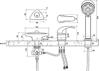 Смеситель Ravak RS 025.00 на борт ванны X07P003