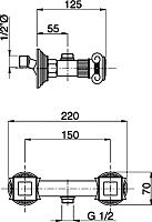 Cezares Olimp Смеситель для душа OLIMP-DS-01-M