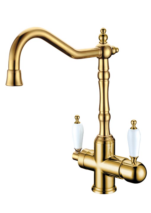 Boheme Tradizionale Oro Смеситель для кухни с возм. подключения фильтра, излив 23,1 см, цвет: gold 112