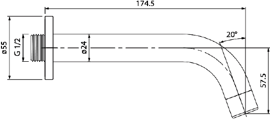 Излив Iddis  для ванны 001SB00i63