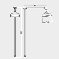 Devon&Devon Душевая стойка с верхним душем, цвет: хром MARK3182CR