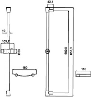 Iddis Sicily Душевая штанга настенная, цвет: хром SIC6500i17