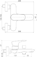 Смеситель Damixa Palace Grand  для ванны с душем 461000000