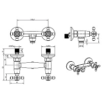 Boheme Tradizionale Chromo Смеситель для душа без излива и душевого набора, цвет: chrome 274