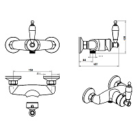 Boheme Vogue Смеситель для душа без излива и душевого набора, цвет: bronze 204