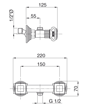 Cezares Olimp Смеситель для душа OLIMP-DS-03/24-Sw