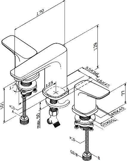 Am.Pm Spirit Смеситель для раковины, цвет: хром F7008000