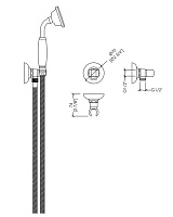 Devon&Devon Doccia Лейка с гибким шлангом, цвет никель блестящий UTCI220NKS