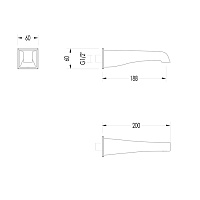 Devon&Devon Time Излив настенный одинарный, цвет хром 2TIME211CR