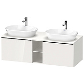 Duravit D-Neo Тумбочка подв., 45,9x140xh55 cм, 2 ящика, цвет белый высокогл. DE4950B2222