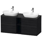 Duravit D-Neo Тумбочка подв. , 64,4x140xh55 cм, 2 ящика, цвет Black Oak DE4970B1616