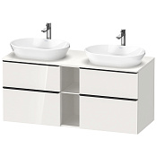 Duravit D-Neo Тумбочка подв. , 64,4x140xh55 cм, 2 ящика, цвет белый высокогл. DE4970B2222