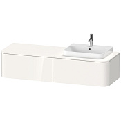 Duravit Happy D.2 Plus Тумба подв. 35,4x160xh55 cм, 2 ящика, DX, цвет белый глянцевый HP4934R2222