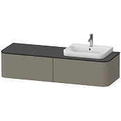 Duravit Happy D.2 Plus Тумба подв. 35,4x160xh55 cм, DX, цвет stone grey satin matt HP4934R9292