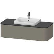 Duravit Happy D.2 Plus Тумба подв. 35,4x130xh55 cм, 1 ящик, цвет stone grey satin matt HP4942M9292