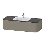 Duravit Happy D.2 Plus Тумба подв. 35,4x130xh55 cм, 1 ящик, цвет stone grey satin matt HP4952M9292