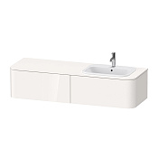 Duravit Happy D.2 Plus Тумба подв. 35,4x160xh55 cм, 2 ящика, DX, цвет белый глянцевый HP4954R2222