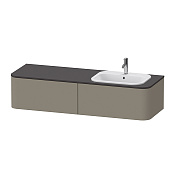 Duravit Happy D.2 Plus Тумба подв. 35,4x160xh55 cм, DX, цвет stone grey satin matt HP4954R9292