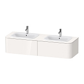 Duravit Happy D.2 Plus Тумба подв. 35,4x160xh55 cм, 2 ящика, DX, цвет белый глянцевый HP4956B2222