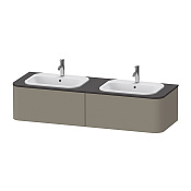 Duravit Happy D.2 Plus Тумба подв. 35,4x160xh55 cм, 2 ящика , цвет stone grey satin matt HP4956B9292