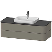 Duravit Happy D.2 Plus Тумба подв. 40,8x130xh55 cм, 2 ящика, цвет stone grey satin matt HP496209292