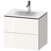 Duravit L-Cube Тумба подв. под раковину, 2 ящика, 55x62xh48,1 cм, цвет White High Gloss LC630502222