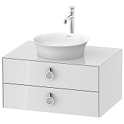 Duravit White Tulip Тумбочка подв., 40,8x80xh55 cм, 2 ящика, цвет белый высокогл. WT499008585