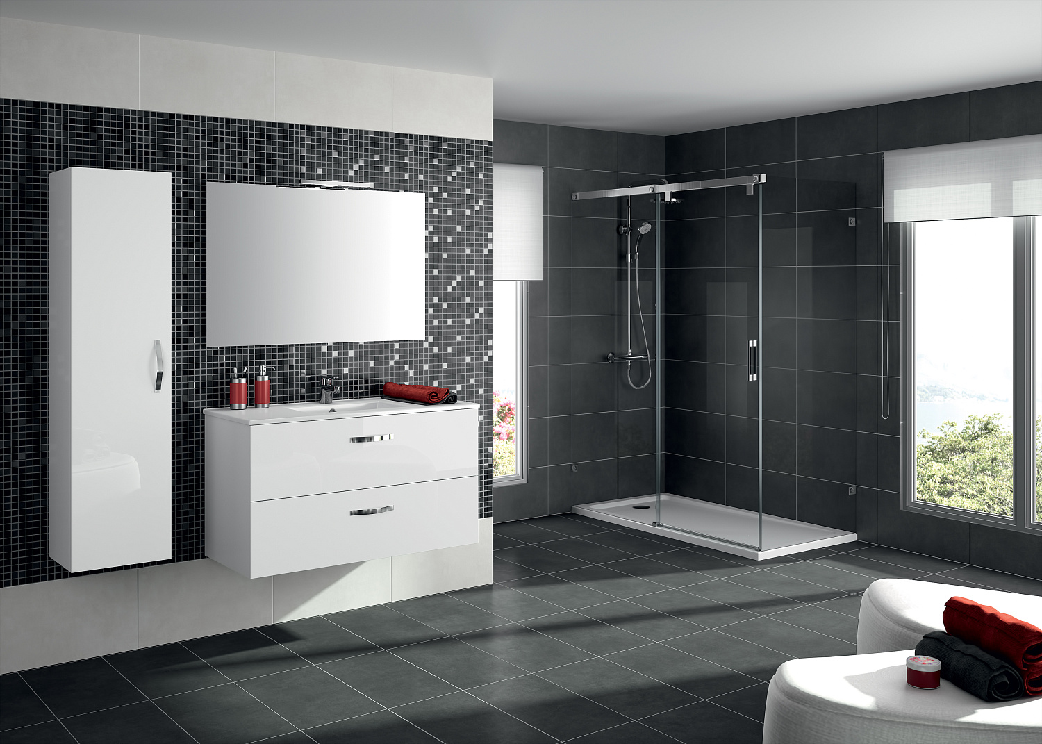 Шкаф-пенал Jacob Delafon Ola белый блестящий EB396-J5