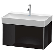 Duravit XSquare Тумба под раковину 78,4х46хh39,7 см, 1 ящик, цвет: черный глянцевый XS406204040