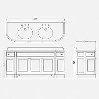 Devon&Devon Double Season Тумба под раковину 180х56хh84.5 см, EFSEASONOFNE1800