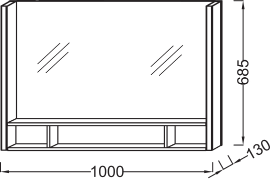 Зеркало Jacob Delafon Terrace EB1182 100 см EB1182-NF