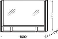 Зеркало Jacob Delafon Terrace EB1182 100 см EB1182-NF