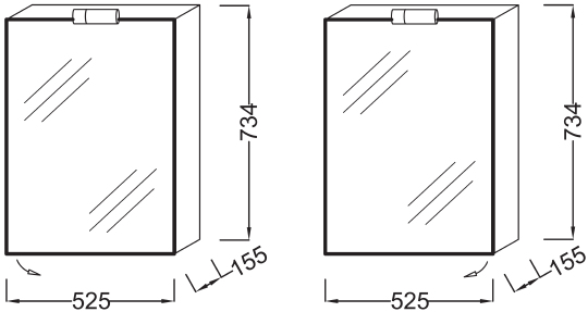 Зеркало-шкаф Jacob Delafon Odeon Up EB879 с подсветкой EB879-J5