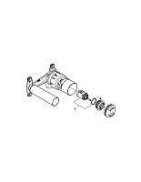 Grohe Eurodisc Joy Встраиваемая часть смесителя для раковины на 2 отверстия 23429000