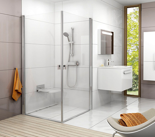 Дверь для душевого уголка Ravak CRV1-90 Transparent, профиль блестящий 1QV70C01Z1