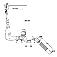 Bette Слив-перелив Multiplex M5, удлинённый для Silhouette/Ornament/Couture, хром  cr B601-901