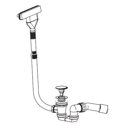 Bette Слив с функцией перелива с помощью датчика давления, требуется вывод 12В, хром cr B631-901