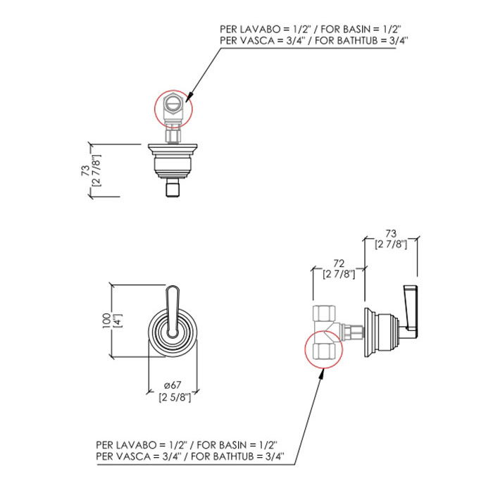 Devon&Devon Manhattan Кран запорный, цвет никель блестящий MNH467NK