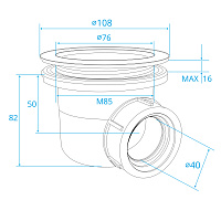 RGW Сифон для поддона 18241110-00
