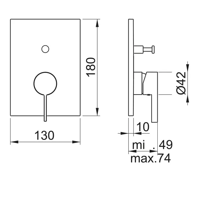 Almar Core Square Смеситель для душа, внешняя часть на 2 потребителя, цвет: chrome E186542.CR