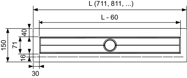 Tece Drainline Стакан с мембраной для сифона заниженный 660016