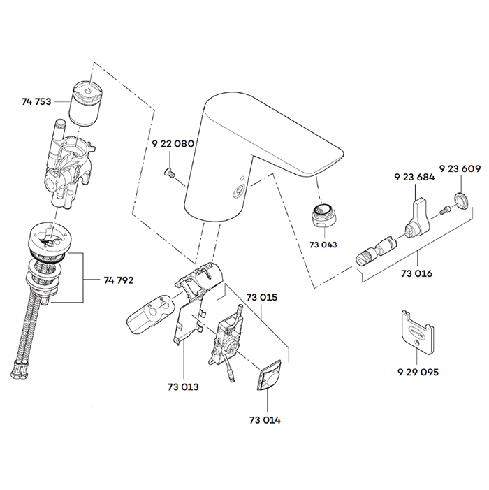 Kludi Balance Смеситель для раковины, без д/к, длина излива 12,9 см, цвет: хром 5210005