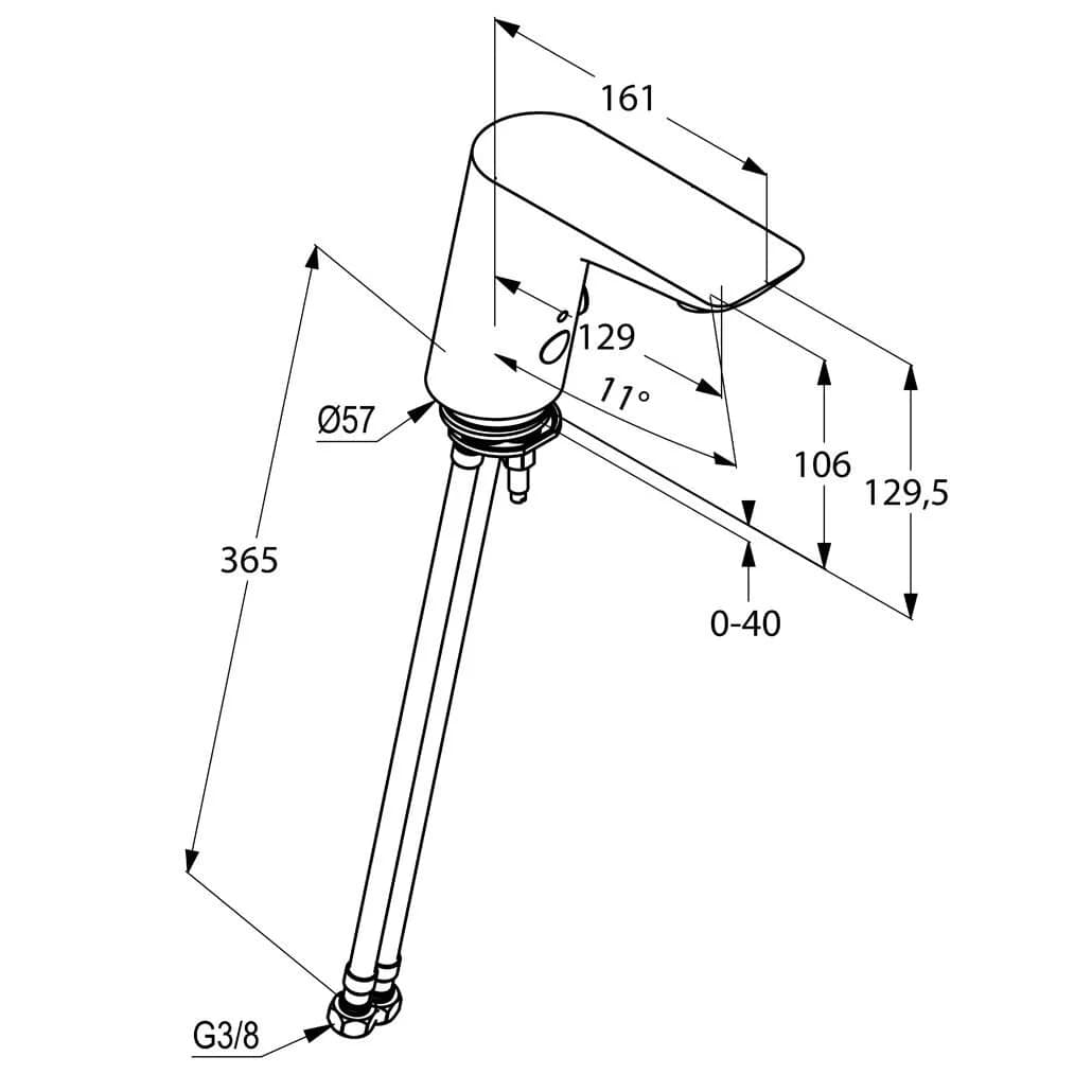 Kludi Balance Смеситель для раковины, без д/к, длина излива 12,9 см, цвет: хром 5210005