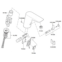 Kludi Balance Смеситель для раковины, без д/к, длина излива 12,9 см, цвет: хром 5210005