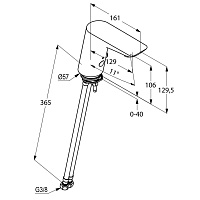 Kludi Balance Смеситель для раковины, без д/к, длина излива 12,9 см, цвет: хром 5210005