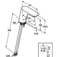 Kludi Balance Смеситель для раковины, сенсор, без д/к, длина излива 12,9 см, цвет: белый/хром 5220091