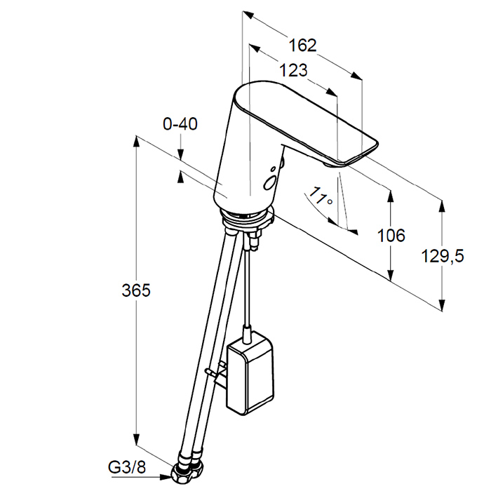 Kludi Balance Смеситель для раковины, без д/к, длина излива 12,3 см, цвет: хром 5220005