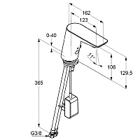 Kludi Balance Смеситель для раковины, без д/к, длина излива 12,3 см, цвет: хром 5220005
